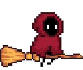 Character on Broomstick